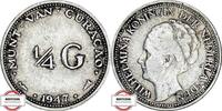 NIEDERLÄNDISCHE ANTILLEN 1/4 Gulden KM 44 - geprägt unter Königin Wilhelmina -