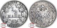 KAISERREICH 1/2 Mark J 16 - Kursmünze -