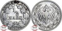 KAISERREICH 1/2 Mark J 16 - Kursmünze -