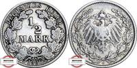 KAISERREICH 1/2 Mark J 16 - Kursmünze -