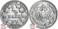 KAISERREICH 1/2 Mark J 16 - Kursmünze -