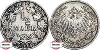 KAISERREICH 1/2 Mark J 16 - Kursmünze -