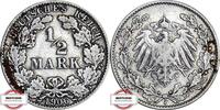 KAISERREICH 1/2 Mark J 16 - Kursmünze -