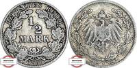 KAISERREICH 1/2 Mark J 16 - Kursmünze -