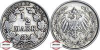 KAISERREICH 1/2 Mark J 16 - Kursmünze -