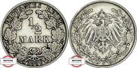 KAISERREICH 1/2 Mark J 16 - Kursmünze -