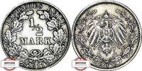 KAISERREICH 1/2 Mark J 16 - Kursmünze -