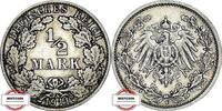 KAISERREICH 1/2 Mark J 16 - Kursmünze -