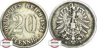 KAISERREICH 20 Pfennig J 5 - Kursmünze -