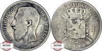 BELGIEN 1 Franc KM 33 - Leopold II. -