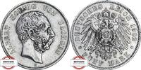 SACHSEN 5 Mark J 125 - König Albert -