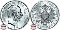 SACHSEN 5 Mark J 133 - König Albert - TOP -