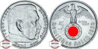 DRITTE REICH 5 Reichsmark J 367 - Paul von Hindenburg -
