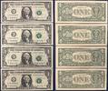 USA one Dollar 4x 4 one Dollar Noten mit aufeinanderfolgeden Seriennummern der Serie G -