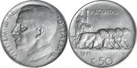 50 Centesimi 1921 ITALIEN KM 61.1 - Gerechtigkeit in Löwenquadriga VZ-STG
