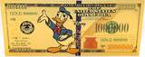 US Paper Money  Mickey Mouse Minnie Daisy Donald Goofy Pluto Disney 24K Gold Foil Note Set GFS13
