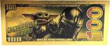 US Paper Money  The Mandalorian Grogu Din Djarin Set $100 Novelty 24K Gold Foil Plate Notes XS40