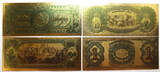 US Paper Money  Lazy Deuce Martha Washington Morgan Bismarck Novelty Gold Foil Note Set - GFS01