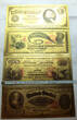 US Paper Money  Lazy Deuce Martha Washington Morgan Bismarck Novelty Gold Foil Note Set - GFS01