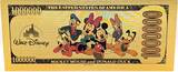 US Paper Money  Mickey Mouse Minnie Daisy Donald Goofy Pluto Disney 24K Gold Foil Note Set GFS13