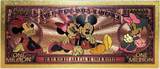 US Paper Money  Mickey Minnie Donald Daisy Duck Goofy Pluto 24K Gold Foil Plated Note Set XS13