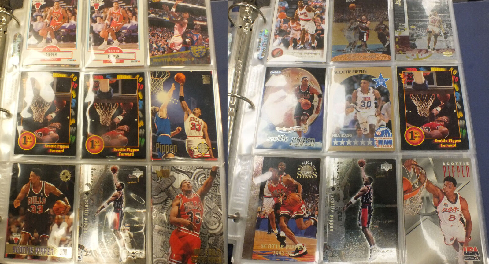 Scottie Pippen NBA Basketball Chicago Bulls Card Lot of 297 Cards