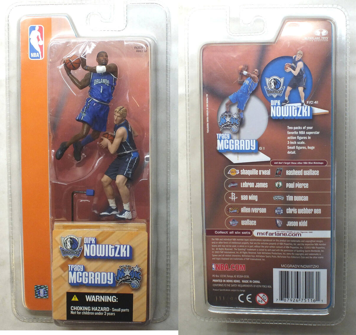 2003 Dirk Nowitzki Tracy McGrady McFarlane Figures Orlando Magic Mavericks  E682