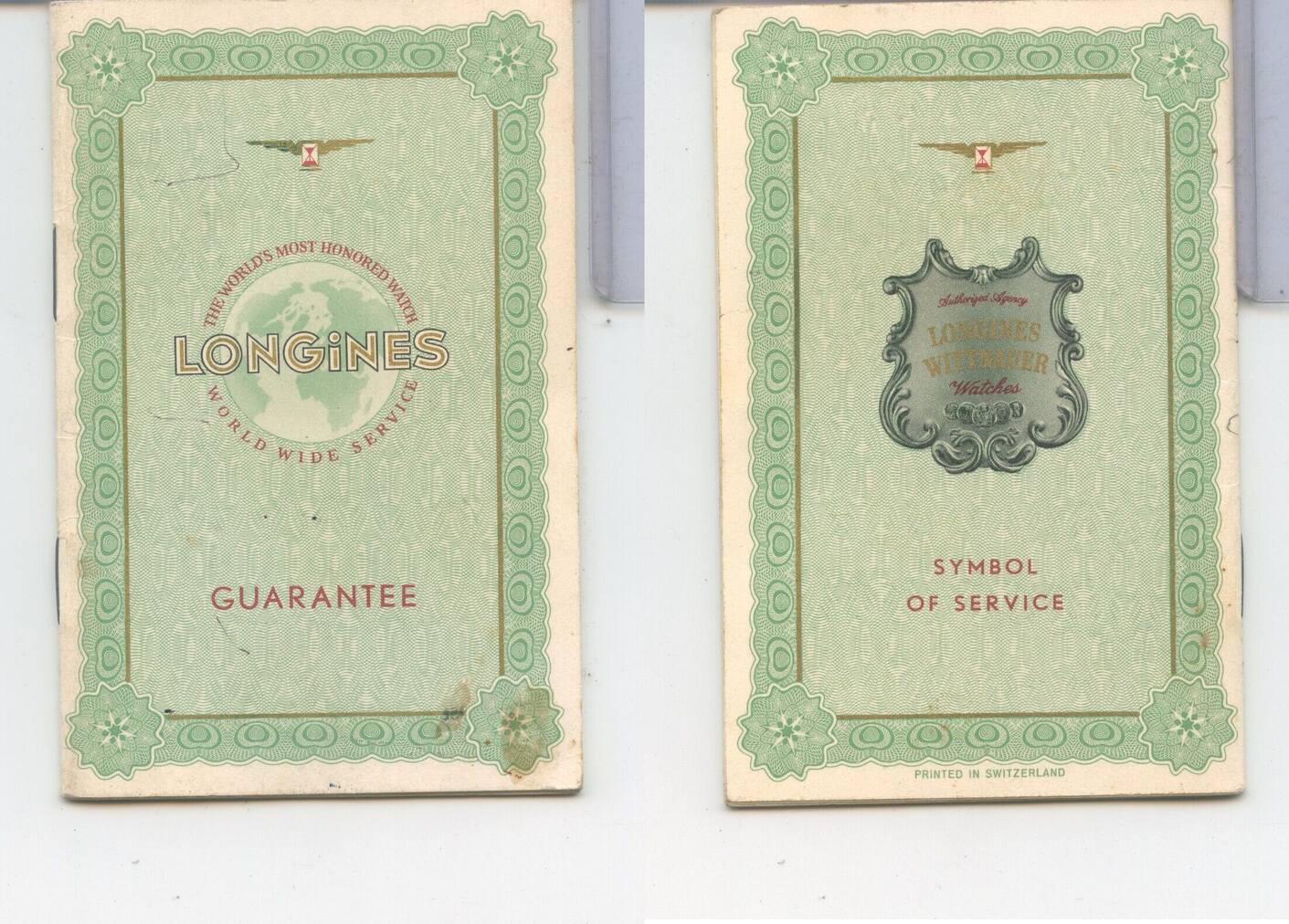 Sonstiges 1961 Longines Watch co Warranty Booklet Switzerland ER662