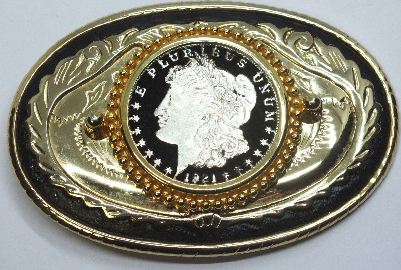 Sonstiges Dollar 1921 Morgan Silver Coin Belt Buckle B125 MA