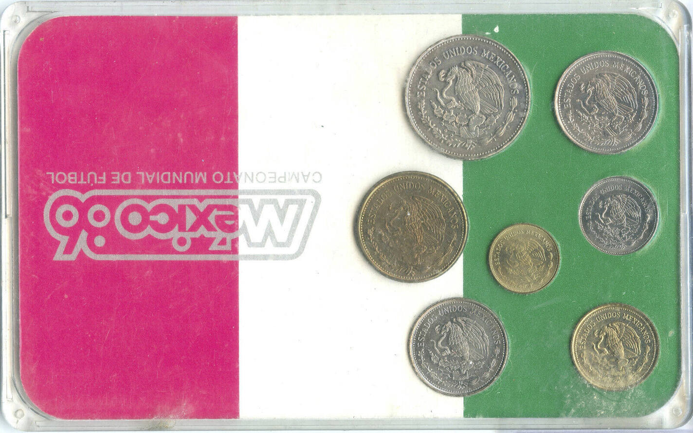 Weltm nzen 1986 Mexico 7 Coin Set Estados Unidos Mexicanos