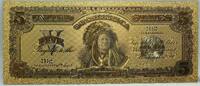 US Paper Money 1899 $ 5 Indian Chief Silver Certificate Novelty 24K Gold Plated Note - GFN15