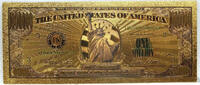 US Paper Money Dollar Lady Liberty $1000000 Million  Novelty 24K Gold Plated Note Currency GFN41