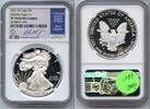 Anlagemünzen 2021-W American Proof Silver Eagle 1 oz NGC PF70 Rhett Jeppson T1 Signed JN570 -