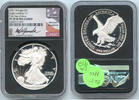Anlagemünzen 2021-W Proof Silver Eagle 1 oz NGC PF70 First Day T2 Michael Gaudioso - CA912 -