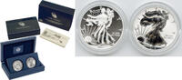 Anlagemünzen Dollar American Eagle 2-Coin 1 oz Silver Set US Mint West Point - DM958 -