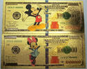 USA Banknoten Mickey Minnie Mouse Disney Million Notes Novelty 24K Gold Foil Plated Bill GFS10 -