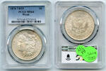 USA Dollar 7/8TF Morgan Silver PCGS MS 64 Weak - Philadelphia Mint - BX734 -