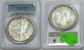 Anlagemünzen Dollar American Eagle 1 oz Silver PCGS MS68 Toning Toned - C486 -