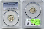 USA Dime 1916-S Mercury Silver  PCGS MS65 FB Certified - San Francisco Mint - H551