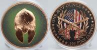 Anlagemünzen Medal Molon Labe Spartan Warrior Come Take It 1 Oz 999 Fine Copper Round - JP726 -