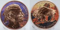 Anlagemünzen Medal Indian Head Buffalo Bison Nickel Chief 1 Oz 999 Fine Copper Round - JP728 -
