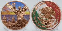 Anlagemünzen Medal 2024 Mexico Libertad Onza Mexican Flag 1 Oz 999 Copper Round Colored JP729 -