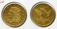 USA $5 Gold Classic Head Plain 4 Half Eagle 1834 Coin - JP731