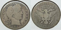 USA Barber Quarter 1911-D Silver - Denver Mint - BD288 -