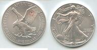 Anlagemünzen 2023 American Silver Eagle 1 oz Reverse Error Struck-Thru Coin - ER606 -