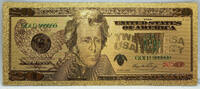 USA Banknoten 2006 $ $20 US Federal Reserve Novelty 24K Gold Foil Plated Note Bill 6 GFN25 -