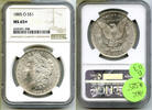 USA Dollar 1885-O Morgan Silver NGC MS 65 + Certified $1 New Orleans Mint - B113 -