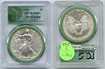 Anlagemünzen Dollar American Eagle Silver PCGS MS69 Green Label US Mint Sealed Box J232 -