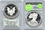 Anlagemünzen Dollar 2021-W American Eagle T1 Silver PCGS PR70DCAM Cleveland Signature B222 -