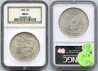 USA Dollar Morgan Silver NGC MS63 Certified - Philadelphia Mint - E857 -